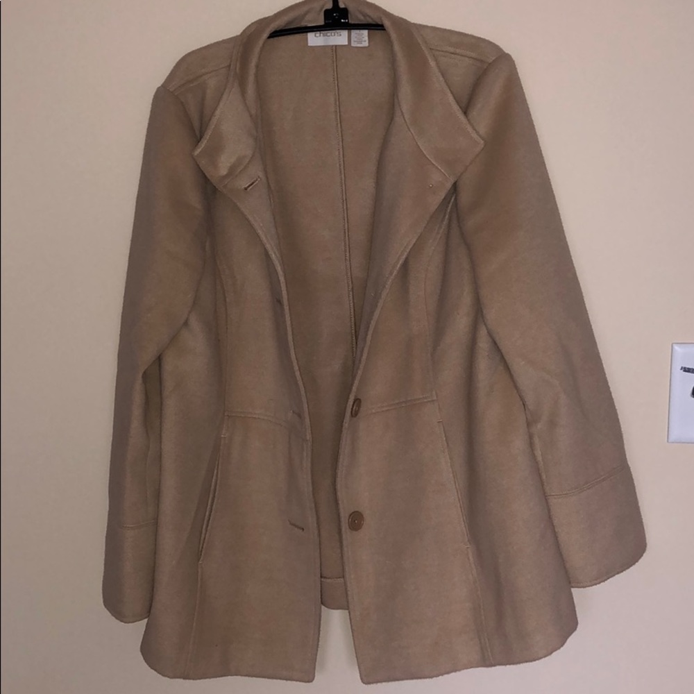 SOLD Chico’s tan pea coat